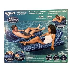 Aqua‎ - Pool Lounge and Tanner (2 Pack, 56 in) - Inflatable Floats